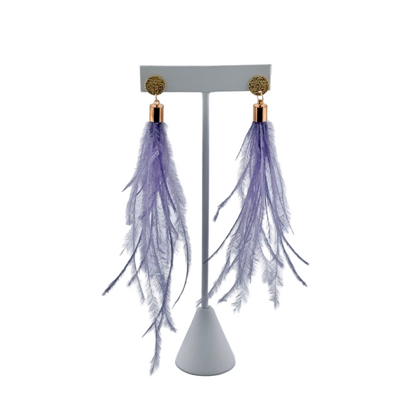 "I AM BOLD" Ostrich Feather Earrings