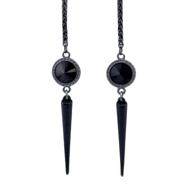 "I AM EXTRAORDINARY" Black Swarovski Black Facechain