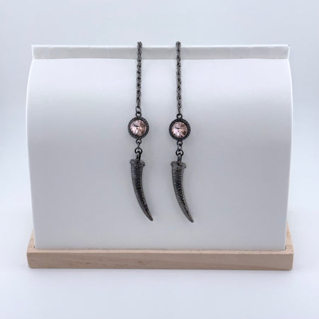 "I AM EXTRAORDINARY" Gold Swarovski Gunmetal Facechain