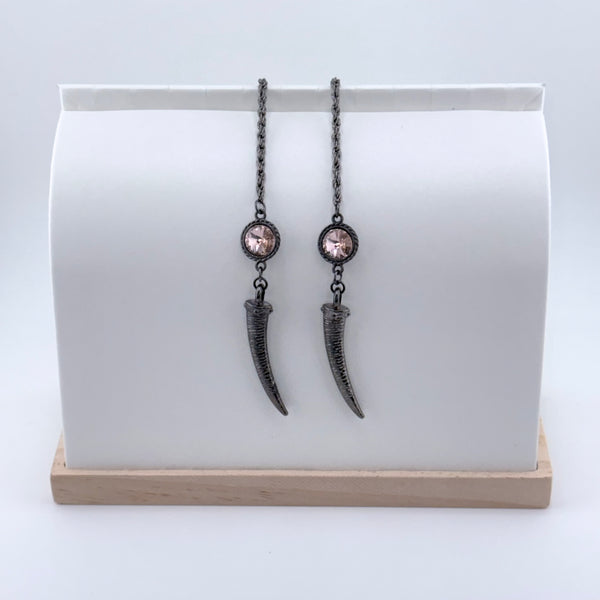 "I AM EXTRAORDINARY" Gold Swarovski Gunmetal Facechain