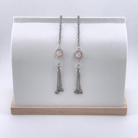 "I AM EXTRAORDINARY" Ivory Swarovski Silver Facechain