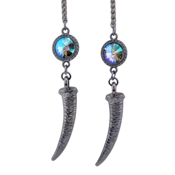 "I AM EXTRAORDINARY" Multi-Blue Swarovski Gunmetal  Facechain