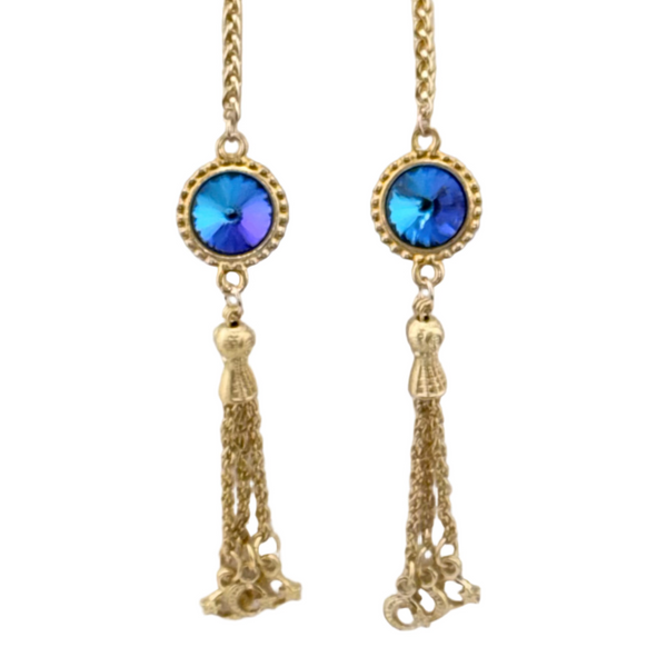 "I AM EXTRAORDINARY" Royal Blue Swarovski Gold Facechain