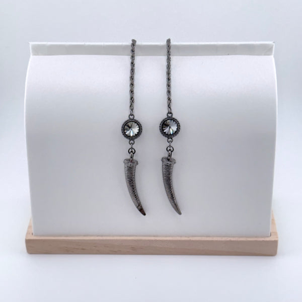 "I AM EXTRAORDINARY" Smoke Swarovski Gunmetal Facechain