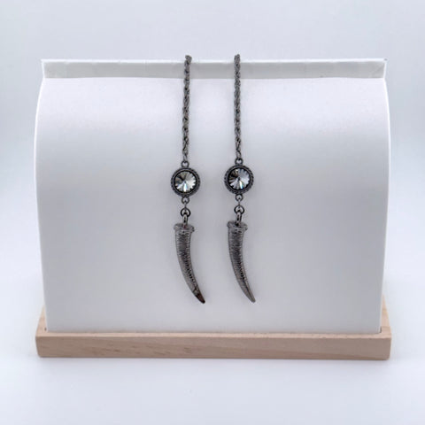 "I AM EXTRAORDINARY" Smoke Swarovski Gunmetal Facechain