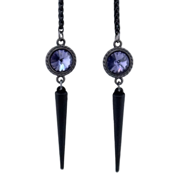 "I AM EXTRAORDINARY" Violet Swarovski Black Facechain