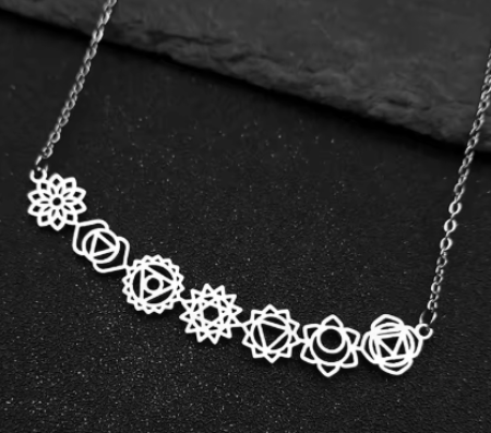 "I AM ALIGNED" Chakra Flow Necklace Silver