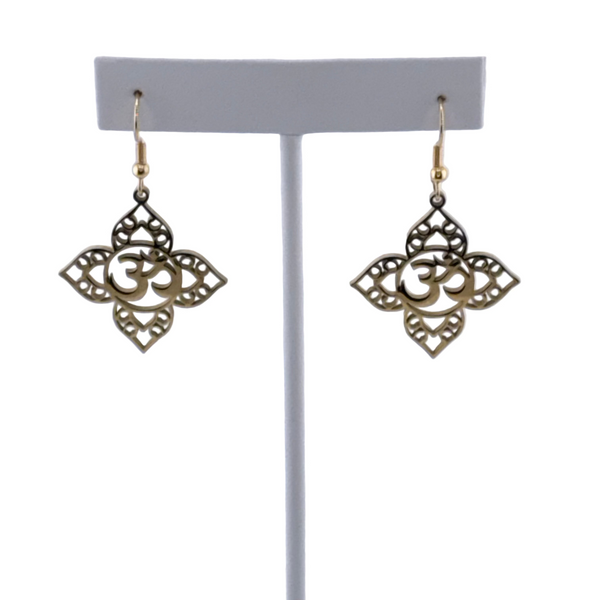 "I AM ALIGNED" Om Earrings