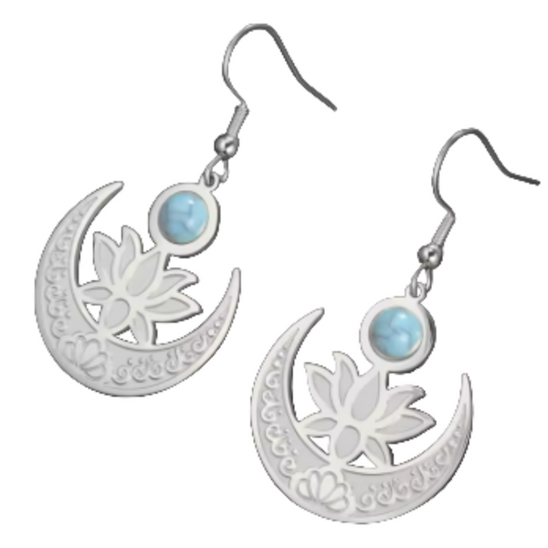 "I AM BLOOMING" Lotus Earrings Silver