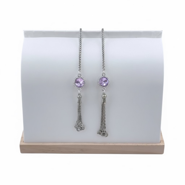 "I AM EXTRAORDINARY" Multi-Purple Swarovski Silver Facechain