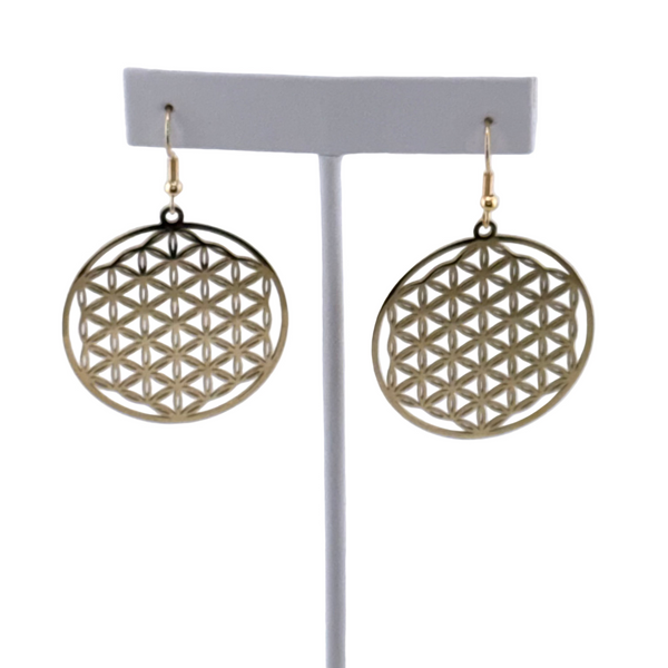 "I AM WHOLE" Flower of Life Earrings