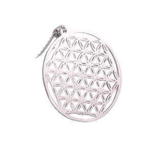 "I AM WHOLE" Flower of Life Necklace Silver