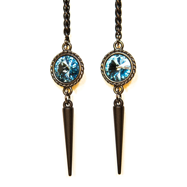 "I AM EXTRAORDINARY" Turquoise Swarovski Black Facechain